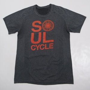 Lululemon Metal Vent Tech Short Sleeve Heathered Black Size S Silverescent
